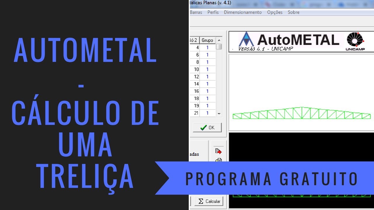 AutoMetal- Dimensionamento de uma treliça