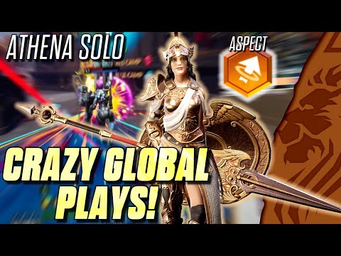 CRAZY GLOBAL PLAYS W/ATHENA SOLO ASPECT! SMITE 2