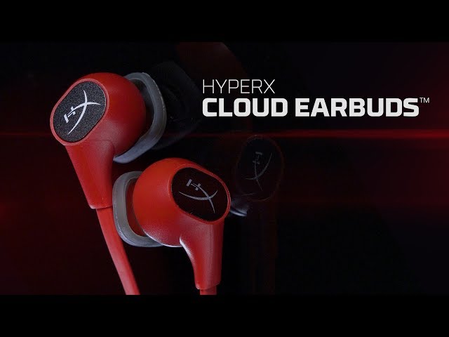 HyperX Cloud Earbuds Auriculares Gaming Vermelhos video