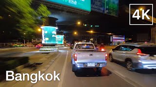 4K 🇹🇭 Bangkok | Driving Downtown at Night - Rama Ⅳ Road | 2/Mar/2022 | Motorcycle Taxi Ride