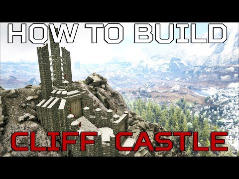 🦄 Cliff Castle HOW TO BUILD Valguero PVE |Ark Survival [NO MODS] (speed build)