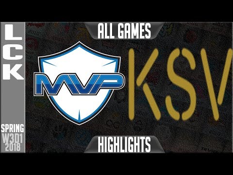 MVP vs KSV Highlights | LCK Week 3 Spring 2018 W3D1