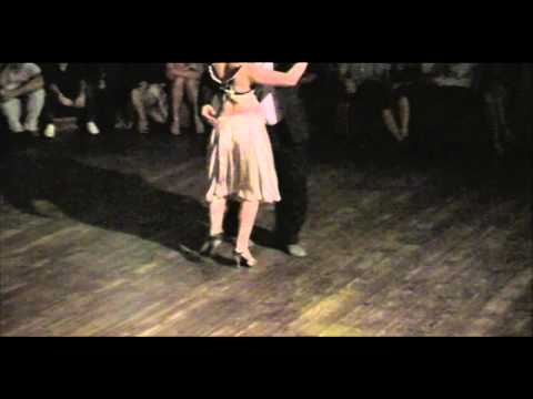  Pamela Ramos Aracena  and  Carlos Espinoza  are  dancing  to  the  tango  "  Ya Lo Ves  "