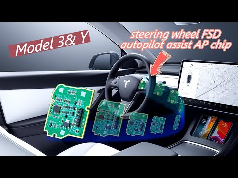 Tesla Model 3/Y steering wheel FSD autopilot assist AP chip Installation Tutorial | TESLASY