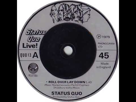 UK New Entry 1975 (110a) Status Quo - Roll Over Lay Down