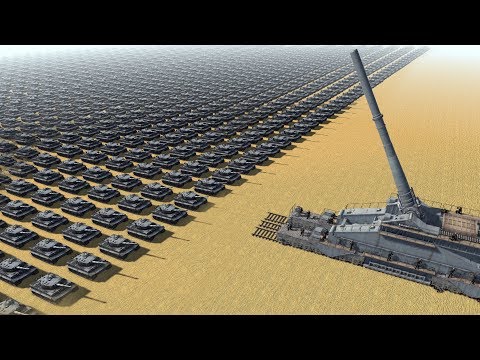 GUSTAV GUN vs 1000 TANKS - Men of War Assault Squad 2