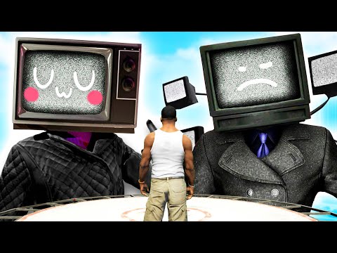 GTA 5 - TV WOMAN vs TV MAN!!