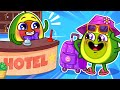Avocado Babies Learn How to Behave in the Hotel 🤩🏖️ || Best Kids Cartoon by Pit & Penny Stories 🥑💖