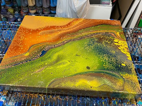 Desert & Savanna Landscape Scenes - Acrylic Pouring Painting