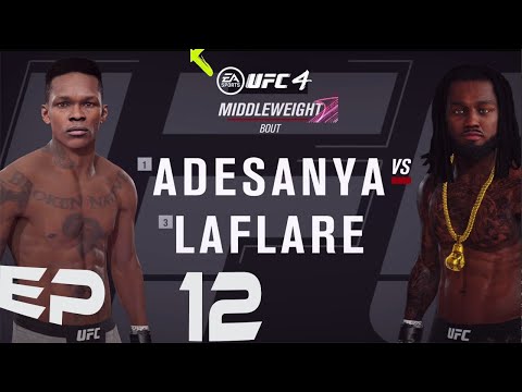 UFC 4 Career Mode EP12 ADESANYA VS Laflare Quez proves he is the number 1 contender