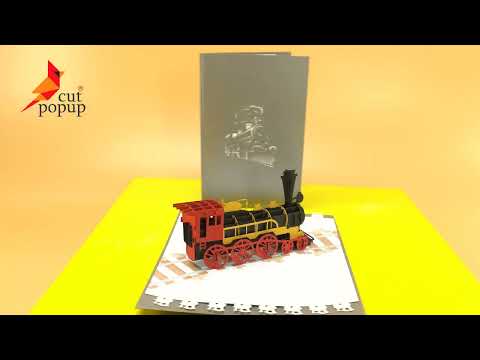 Classic Steam Train 3D Pop Up Card | Cutpopup
