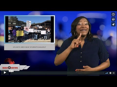 Atlanta Area Deaf students walkout (ASL - 3.14.18)