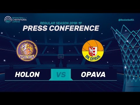 UNET Holon v Opava - Press Conference - Basketball Champions League