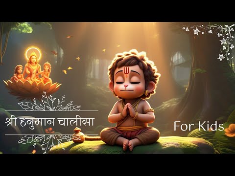 Hanuman Chalisa for Kids 🚩 | Animated Story with Child Hanuman | Learn & Chant Together