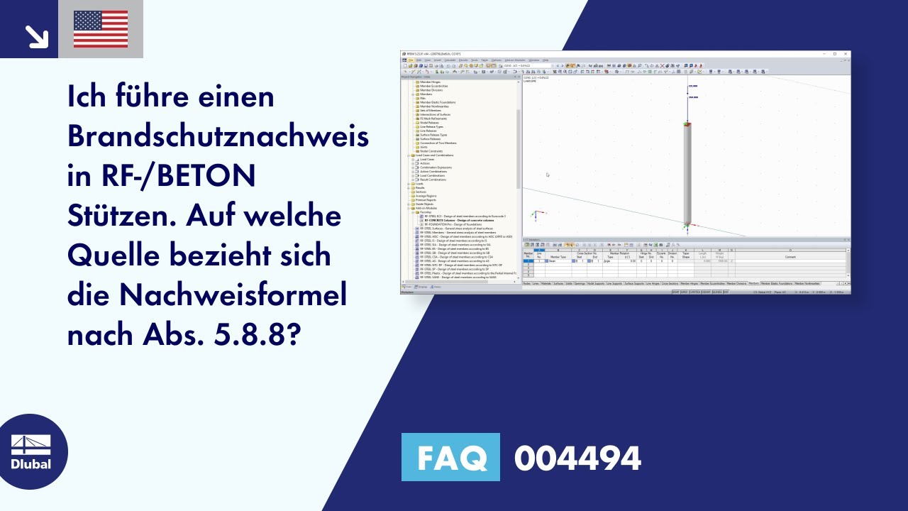 [EN] FAQ 004494 | Ich führe einen Brandschutznachweis in RF-/BETON Stützen. Auf welche Quelle bez...