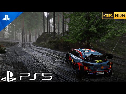 (PS5) HYUNDAI i20 - WRC 9 NEXT GEN RAIN REALISTIC GRAPHICS | WALES RALLY GAMEPLAY(4K HDR 60fps)