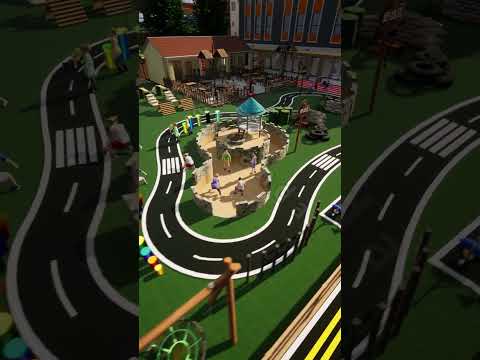 Children's activity center fake grass design display,artificial grass laying demo animation