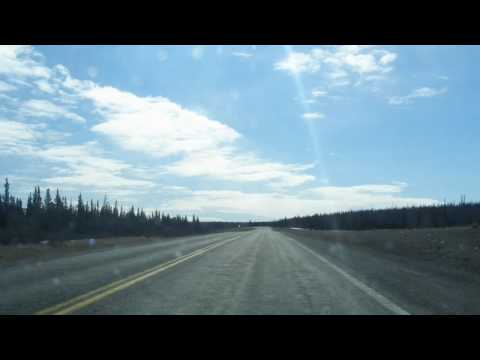 DriveLapse.  Time lapse photography of a drive on the Alaska Highway. Yukon Territory, Canada.