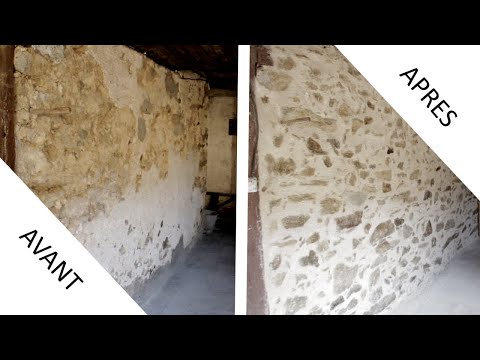 Rejointoiement d'un mur en pierre - Enduits à la chaux