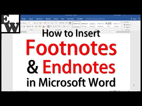 How to Insert Footnotes and Endnotes in Microsoft Word Video