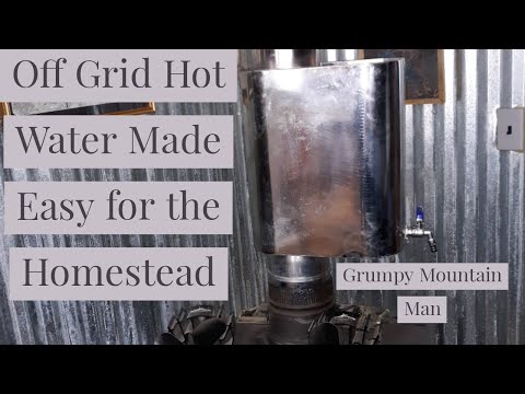 Shed to House-Off Grid Water Heater - Hot Water for your Off Grid Cabin Homestead  Off-The-Grid