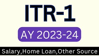 How to file Income tax return(ITR 1) online AY 2023-24, ITR online filing 2023-24 with form 16