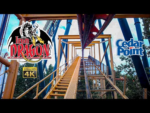 Front row point of view footage of Iron Dragon