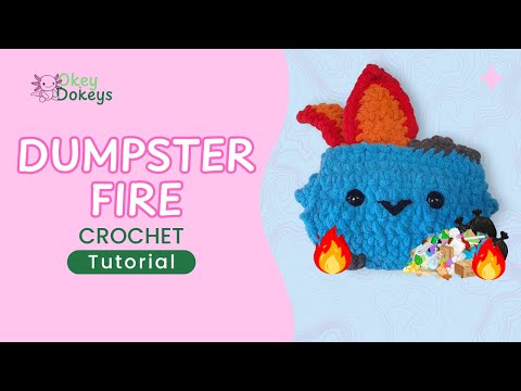 Dumpster Fire Crochet Tutorial 🔥 | Free Pattern + Easy Plushie Guide