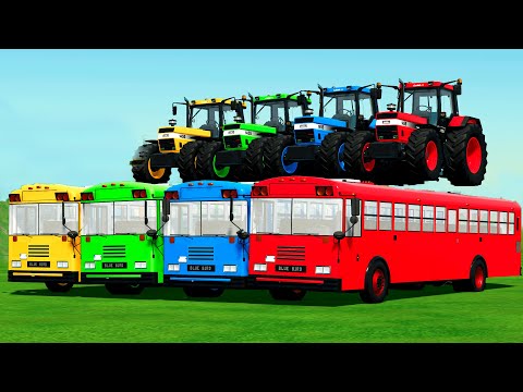TRANSPORTING CASE TRACTORS WITH BUSES - Farming Simulator 22