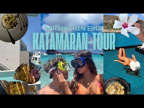 CATAMARAN TOUR IN CRETE🤯🇬🇷🌊 | Crete Vlog
