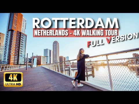 Rotterdam Netherlands 🇳🇱 Walking Tour 4K | Full 3-Hour City Stroll (No Commentary)