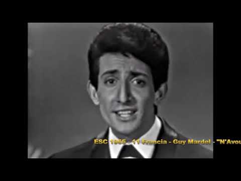 ESC 1965 - 11 France - Guy Mardel - "N'Avoue Jamais - 22p 3/18