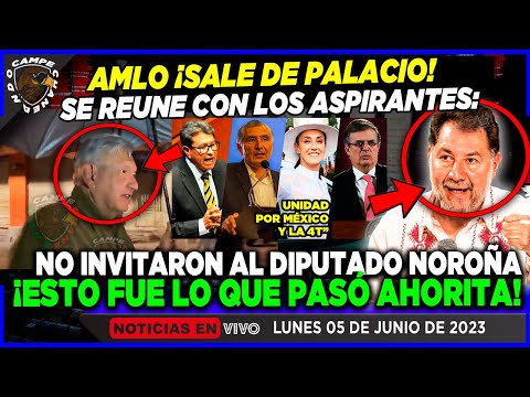 NO INVITARON A NOROÑA, AMLO ¡SE REUNE AHORITA CON ASPIRANTES! MARCELO, CLAUDIA, ADAN Y MONREAL