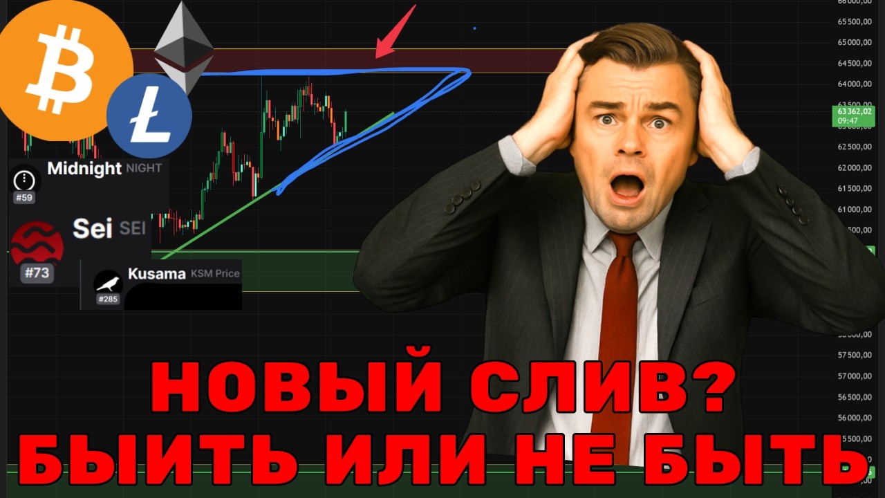 СРОЧНО! Биткоин и Альткоины на грани нового слива!