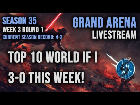 I have to clear 5 GLs in the back to get into top 30 - 3v3 Grand Arena Live - SWGoH