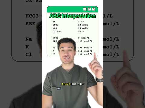 How to Interpret ABG: Part 1 🧪#medstudent #medschool #usmle #usmlestep1 #osce #icu #doctor
