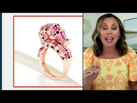 Diamonique The Coraline Seahorse Ring, Sterling Silver Sterling Silver on QVC