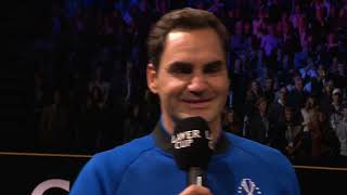 Roger Federer On-Court Interview | Laver Cup 2022