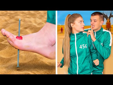 LUCKY VS UNLUCKY Girls in Squid Game! Funny Situations & DIY Ideas by Mariana ZD