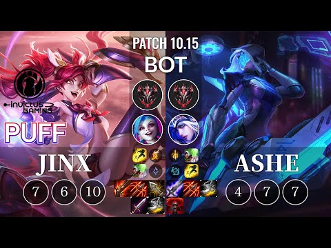 IG Puff Jinx vs Ashe Bot - KR Patch 10.15