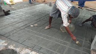 Amazing Workers Idea For Front Car Sliding Ramp Latest Plastering Design Work Using Sand And Cement