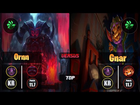 Master ORNN [Grasp of the Undying] (Top) VS  GNAR - Master KR Patch 11.7