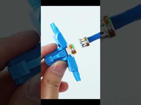 color cabling system cat6 or cat6a modular plug rj45 connector with ethernet cable#tutorial#diy#cat7