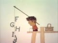 Classic Sesame Street Animation Boy Fishing For The Alphabet