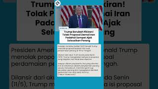 Alasan di Balik Trump Tolak Damai Iran: Padahal Dia yang Dulu Ajak Selesaikan Perang