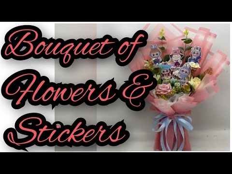 Diy || how to make a bouquet of flowers and stickers #howtomake  #nipucraft #ribbonflower