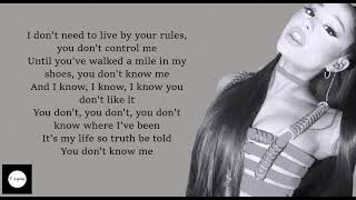 You Don&#39;t Know Me - Ariana Grande (Lyrics)