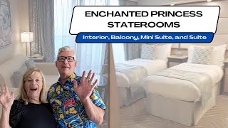 Enchanted Princess Stateroom Tour | Interior, Balcony, Mini Suite, and Suite