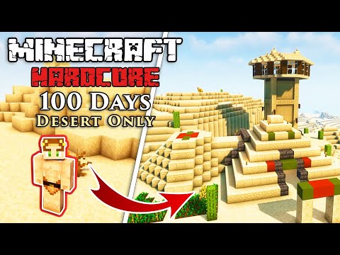 LegionVee - I Survived 100 Days IN A DESERT ONLY WORLD in Minecraft Hardcore!