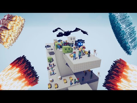 100x MINECRAFT ARMY + ENDER DRAGON vs 3x EVERY GOD l Totally Accurate Battle Simulator TABS